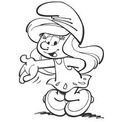 Dibujo para colorear: Smurfette (Personajes de Dibujos Animados) #178456 - Dibujos para Colorear e Imprimir Gratis
