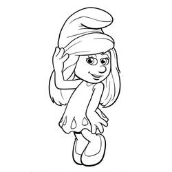 Dibujo para colorear: Smurfette (Personajes de Dibujos Animados) #178458 - Dibujos para Colorear e Imprimir Gratis