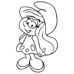 Dibujo para colorear: Smurfette (Personajes de Dibujos Animados) #178460 - Dibujos para Colorear e Imprimir Gratis