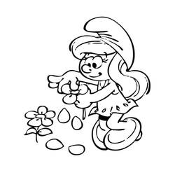 Dibujo para colorear: Smurfette (Personajes de Dibujos Animados) #178461 - Dibujos para Colorear e Imprimir Gratis