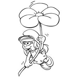 Dibujo para colorear: Smurfette (Personajes de Dibujos Animados) #178464 - Dibujos para Colorear e Imprimir Gratis