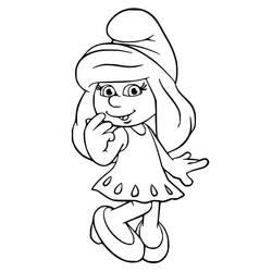 Dibujo para colorear: Smurfette (Personajes de Dibujos Animados) #178465 - Dibujos para Colorear e Imprimir Gratis