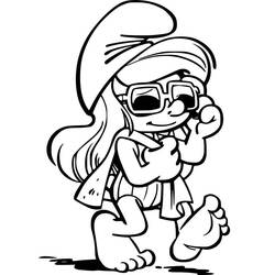 Dibujo para colorear: Smurfette (Personajes de Dibujos Animados) #178468 - Dibujos para Colorear e Imprimir Gratis