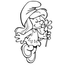 Dibujo para colorear: Smurfette (Personajes de Dibujos Animados) #178469 - Dibujos para Colorear e Imprimir Gratis