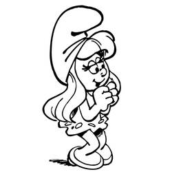 Dibujo para colorear: Smurfette (Personajes de Dibujos Animados) #178474 - Dibujos para Colorear e Imprimir Gratis