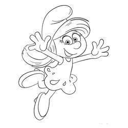Dibujo para colorear: Smurfette (Personajes de Dibujos Animados) #178475 - Dibujos para Colorear e Imprimir Gratis