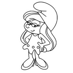 Dibujo para colorear: Smurfette (Personajes de Dibujos Animados) #178476 - Dibujos para Colorear e Imprimir Gratis