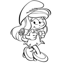 Dibujo para colorear: Smurfette (Personajes de Dibujos Animados) #178477 - Dibujos para Colorear e Imprimir Gratis