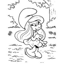 Dibujo para colorear: Smurfette (Personajes de Dibujos Animados) #178480 - Dibujos para Colorear e Imprimir Gratis