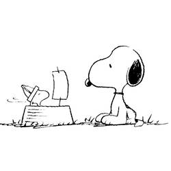 Dibujo para colorear: Snoopy (Personajes de Dibujos Animados) #27160 - Dibujos para Colorear e Imprimir Gratis