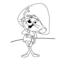 Dibujo para colorear: Speedy Gonzales (Personajes de Dibujos Animados) #30733 - Dibujos para Colorear e Imprimir Gratis
