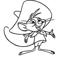 Dibujo para colorear: Speedy Gonzales (Personajes de Dibujos Animados) #30737 - Dibujos para Colorear e Imprimir Gratis