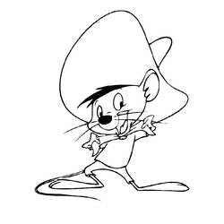Dibujo para colorear: Speedy Gonzales (Personajes de Dibujos Animados) #30799 - Dibujos para Colorear e Imprimir Gratis