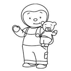 Dibujo para colorear: T'choupi (Personajes de Dibujos Animados) #180325 - Dibujos para Colorear e Imprimir Gratis