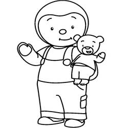 Dibujo para colorear: T'choupi (Personajes de Dibujos Animados) #180327 - Dibujos para Colorear e Imprimir Gratis