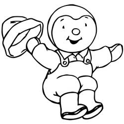 Dibujo para colorear: T'choupi (Personajes de Dibujos Animados) #180336 - Dibujos para Colorear e Imprimir Gratis