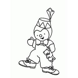 Dibujo para colorear: T'choupi (Personajes de Dibujos Animados) #180340 - Dibujos para Colorear e Imprimir Gratis