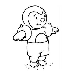 Dibujo para colorear: T'choupi (Personajes de Dibujos Animados) #180347 - Dibujos para Colorear e Imprimir Gratis
