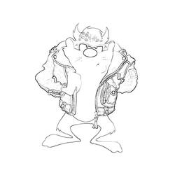 Dibujo para colorear: Taz (Personajes de Dibujos Animados) #31029 - Dibujos para Colorear e Imprimir Gratis