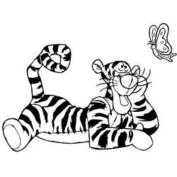 Dibujo para colorear: Tigger (Personajes de Dibujos Animados) #188236 - Dibujos para Colorear e Imprimir Gratis