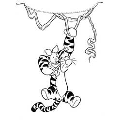 Dibujo para colorear: Tigger (Personajes de Dibujos Animados) #188245 - Dibujos para Colorear e Imprimir Gratis