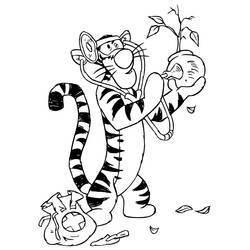 Dibujo para colorear: Tigger (Personajes de Dibujos Animados) #188247 - Dibujos para Colorear e Imprimir Gratis