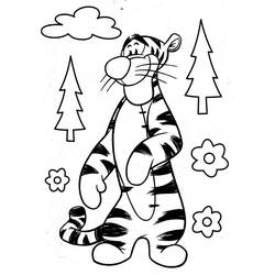 Dibujo para colorear: Tigger (Personajes de Dibujos Animados) #188258 - Dibujos para Colorear e Imprimir Gratis