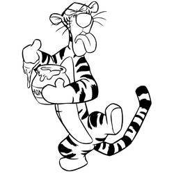 Dibujo para colorear: Tigger (Personajes de Dibujos Animados) #188274 - Dibujos para Colorear e Imprimir Gratis