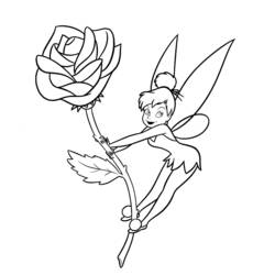 Dibujo para colorear: Tinker Bell (Personajes de Dibujos Animados) #170488 - Dibujos para Colorear e Imprimir Gratis