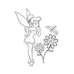 Dibujo para colorear: Tinker Bell (Personajes de Dibujos Animados) #170501 - Dibujos para Colorear e Imprimir Gratis