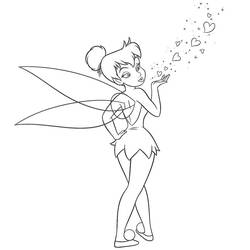Dibujo para colorear: Tinker Bell (Personajes de Dibujos Animados) #170523 - Dibujos para Colorear e Imprimir Gratis