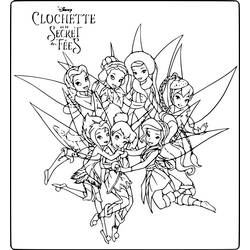 Dibujo para colorear: Tinker Bell (Personajes de Dibujos Animados) #170528 - Dibujos para Colorear e Imprimir Gratis