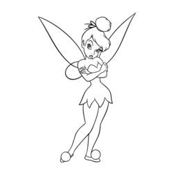 Dibujo para colorear: Tinker Bell (Personajes de Dibujos Animados) #170534 - Dibujos para Colorear e Imprimir Gratis