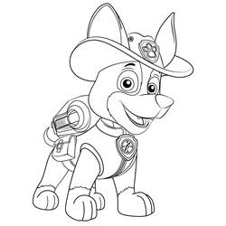 Dibujo para colorear: Tracker PAW Patrol (Personajes de Dibujos Animados) #181740 - Dibujos para Colorear e Imprimir Gratis