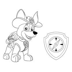 Dibujo para colorear: Tracker PAW Patrol (Personajes de Dibujos Animados) #181742 - Dibujos para Colorear e Imprimir Gratis