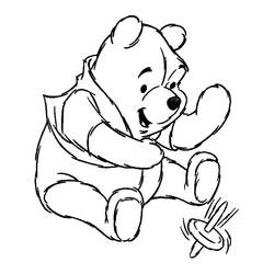 Dibujo para colorear: Winnie Pooh (Personajes de Dibujos Animados) #28609 - Dibujos para Colorear e Imprimir Gratis
