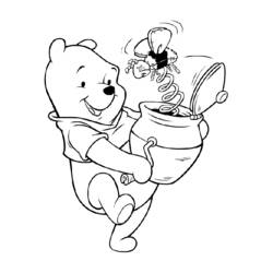 Dibujo Winnie Pooh (Personajes de Dibujos Animados) #28626 para imprimir y colorear