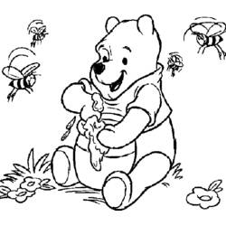 Dibujo para colorear: Winnie Pooh (Personajes de Dibujos Animados) #28629 - Dibujos para Colorear e Imprimir Gratis