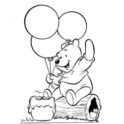 Dibujo para colorear: Winnie Pooh (Personajes de Dibujos Animados) #28668 - Dibujos para Colorear e Imprimir Gratis