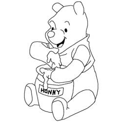 Dibujo para colorear: Winnie Pooh (Personajes de Dibujos Animados) #28737 - Dibujos para Colorear e Imprimir Gratis