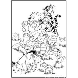 Dibujo para colorear: Winnie Pooh (Personajes de Dibujos Animados) #28751 - Dibujos para Colorear e Imprimir Gratis