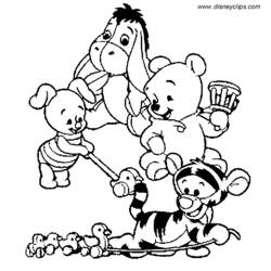 Dibujo para colorear: Winnie Pooh (Personajes de Dibujos Animados) #28821 - Dibujos para Colorear e Imprimir Gratis