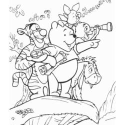 Dibujo para colorear: Winnie Pooh (Personajes de Dibujos Animados) #28926 - Dibujos para Colorear e Imprimir Gratis