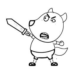 Dibujo para colorear: Wolfoo (Personajes de Dibujos Animados) #185562 - Dibujos para Colorear e Imprimir Gratis