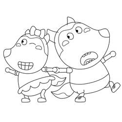Dibujo para colorear: Wolfoo (Personajes de Dibujos Animados) #185572 - Dibujos para Colorear e Imprimir Gratis