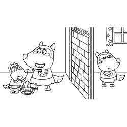 Dibujo para colorear: Wolfoo (Personajes de Dibujos Animados) #185585 - Dibujos para Colorear e Imprimir Gratis