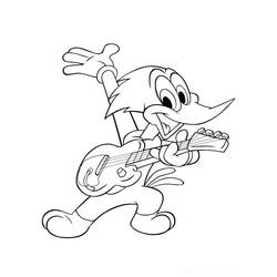 Dibujo Woody Woodpecker (Personajes de Dibujos Animados) #208902 para imprimir y colorear