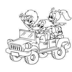 Dibujo para colorear: Woody Woodpecker (Personajes de Dibujos Animados) #28410 - Dibujos para Colorear e Imprimir Gratis