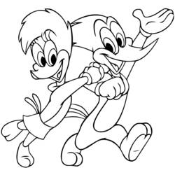 Dibujo para colorear: Woody Woodpecker (Personajes de Dibujos Animados) #28412 - Dibujos para Colorear e Imprimir Gratis