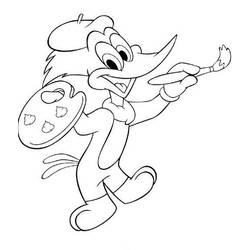 Dibujo para colorear: Woody Woodpecker (Personajes de Dibujos Animados) #28540 - Dibujos para Colorear e Imprimir Gratis